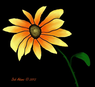 L_Sunflower_digital painting_7-1-2012