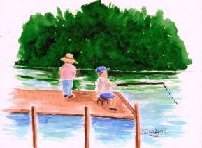 L_Just Fishin'#2_watercolors_da_9-13-2012