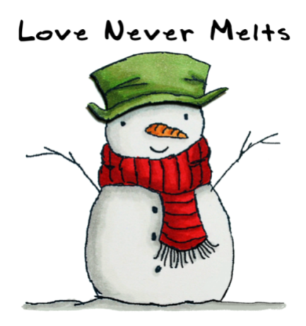 snowman love-love never melts-white - Copy - Copy